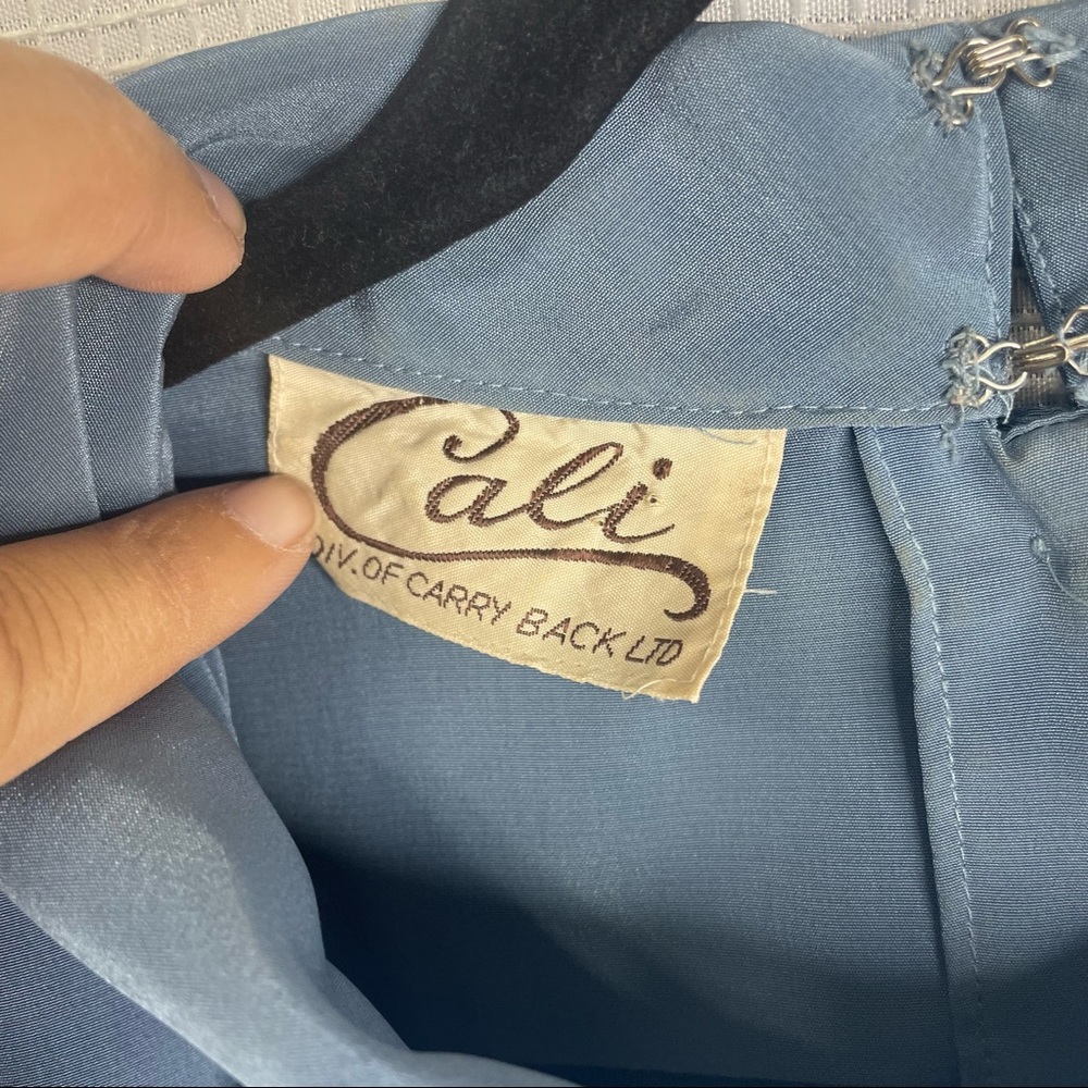 Vintage Blue Blouse Cali Div of Carry Back LTD Size 3X - Picture 5 of 7
